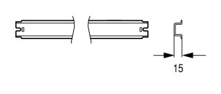 Рейка , DIN, ВхШхД = 35x15x190 мм