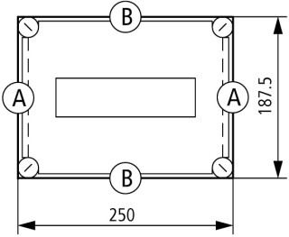 Изолированный щит + дверь, ВхШхД = 250x187.5x150 мм