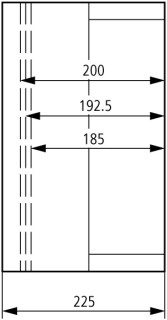 Изолированный щит с фланцами , ВхШхД = 375x375x225 мм