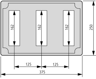 Изолированный щит, IP65 , для модульного оборудования , ВхШхД = 250x375x225 мм