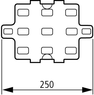 Аксессуар для прокладки шин между корпусов для CI 250мм, HxD = 20x5 (10.15) мм