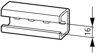 Кабельная шина , ВхШхД = 15x30x250 мм