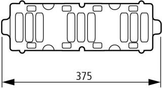 Аксессуар для прокладки шин между корпусов для CI 375 мм , 3x HxD = 40x10 мм