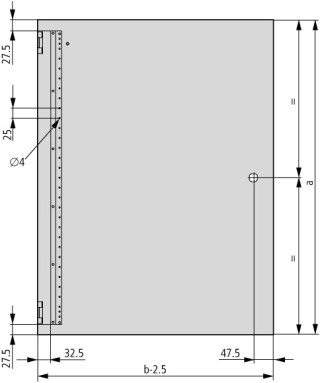 Дверь со стеклом, IP66, ДхШхВ = 15x200x250 мм