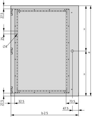 Дверь со стеклом, IP66, ДхШхВ = 15x600x800 мм