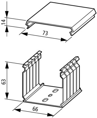 Кабельный канал, ПВХ, ШхВхД = 60x60x1500mm