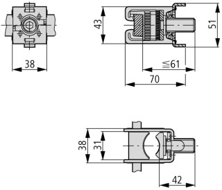 Скоба, 95 - 185 мм2 для 20x5 - 30x10