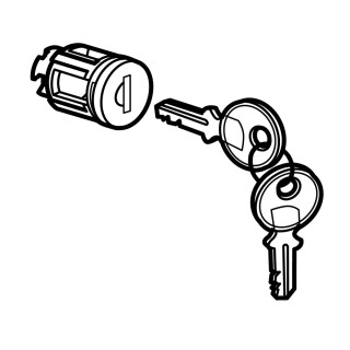 Замок тип 405 - для металлических или остекленных дверей XL³ - с 1 комплектом из 2 ключей