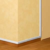 Мини-плинтус DLPlus - 32x12,5 мм - 2 отделения - длина 2,1 м - белый