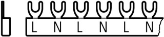 Соединительная шина, 2 фазы, 12 модулей