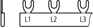 Соединительная шина, 3x1P фазы, 6 модулей