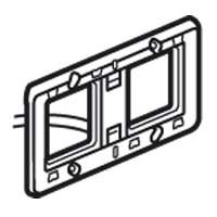 Суппорт с подсветкой - Программа Batibox - Для Программы Mosaic - 2 -местный - 4 модуля - горизонтальный монтаж