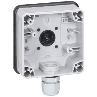 Монтажная коробка - Программа Plexo - IP 66 - IK 08 - сборные механизмы - серый - 1 пост