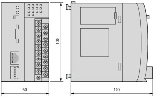 Модульный ПЛК , 24VDC , 8DI , 6DO , RS232 , CAN, 64 КБ