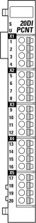 20 входов, P, 24 В DC, 2/4 CNT, 25 кГц