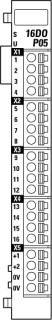 16 выходов, sourcing, 24 В DC, 0.5 A, kf