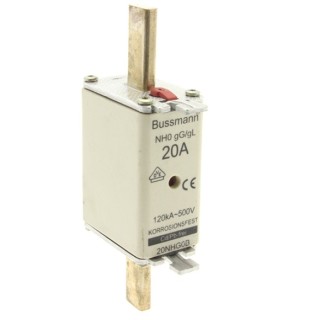 Предохранитель NH 20A 500V GL/GG  0, двойная индикация