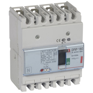 Автоматический выключатель DPX³ 160 - термомагнитный расцепитель - 36 кА - 400 В~ - 4П - 100 А