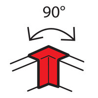 Внутренний неизменяемый угол 90° - для кабель-каналов Metra 100x50