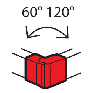 Внешний изменяемый угол - от 60° до 120° - для кабель-каналов Metra 130x50