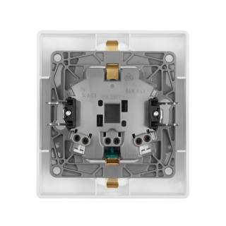 Розетка 2 x 2К+З со шторками - немецкий стандарт - автоматические зажимы - 16 А - 250 В~ - Etika - белый