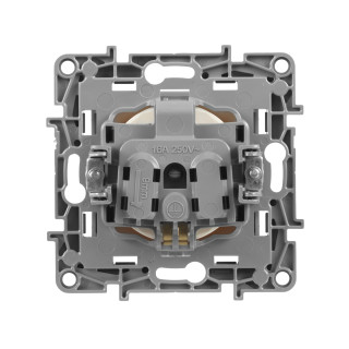 Розетка 2К+З - немецкий стандарт - 16 А - 250 В~ - Etika - слоновая кость
