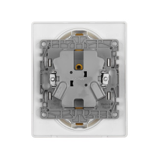 Розетка 2 x 2К+З - немецкий стандарт - винтовые зажимы - 16 А - 250 В~ - Etika - алюминий