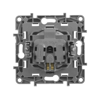 Розетка 2К+З - немецкий стандарт - винтовые зажимы - 16 А - 250 В~ - Etika - антрацит