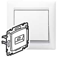 Информационная розетка - Valena - RJ45 - категория 6 - UTP - 2 выхода - на захватах - White