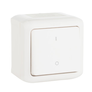 Выключатель двухполюсный 10 A - 250 В~ - Quteo IP 44 - Белый