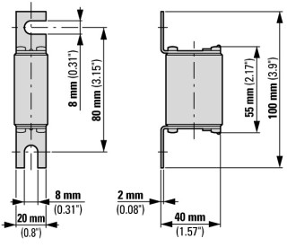 Быстрый предохранитель 32A 690V 000/80 GR UC