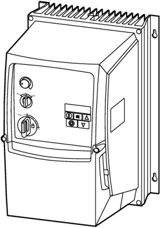 Преобразователь частоты DC1 3~/3~230В 18A 4кВт, встроенный фильтр ЭМС, IP66, локальное управление