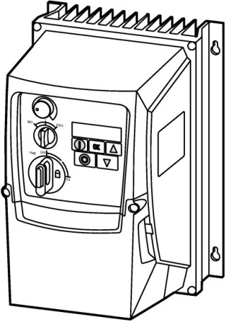 Преобразователь частоты DC1 3~/3~400В 2,2A 0,75кВт IP66, локальное управление