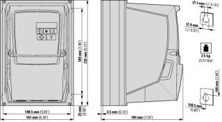 Преобразователь частоты DC1 3~/3~400В 4,1A 1,5кВт IP66