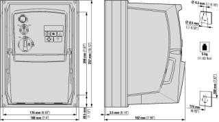 Преобразователь частоты DC1 3~/3~400В 4,1A 1,5кВт IP66, локальное управление