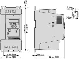 Преобразователь частоты DC1 3~/3~400В 5,8A 2,2кВт IP20