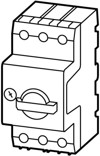 Автоматический выключатель защиты двигателя 0,63А, 3 полюса, откл.способность 150кА, диапазон уставки 0,4…0,63А, пружинные Зажимы