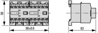 Миниконтактор 9А, управляющее напряжение 48В (DC), 1НO доп. контакт, категория применения AC-3, АС4