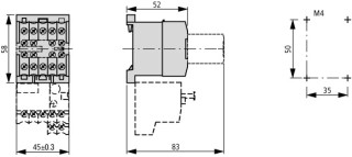 Мини-контактор, 6.6 А, 1НЗ, 230 В AC