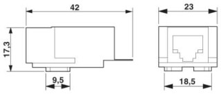 Чертеж, Гнездовая вставка RJ45