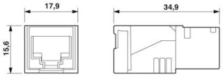 Чертеж, Гнездовая вставка RJ45