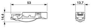 Чертеж, Штекерный соединитель RJ45, IP20