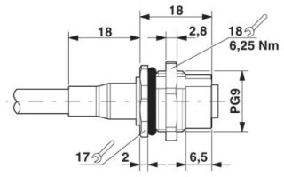 Чертеж, Проходная деталь M12