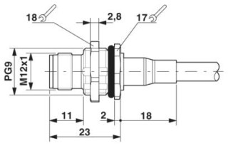 Чертеж, Проходная деталь M12