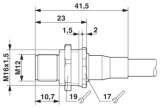 Чертеж, Встраиваемый соединитель M12