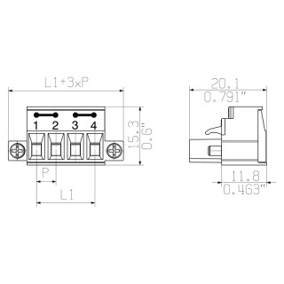 BLZ 5.08/04/180FQV2 SN BK BX Соединитель электрический