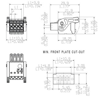 B2CF 3.50/06/180LH SN BK BX SO PCB разъемы с шагом меньше 5 MM для сиг