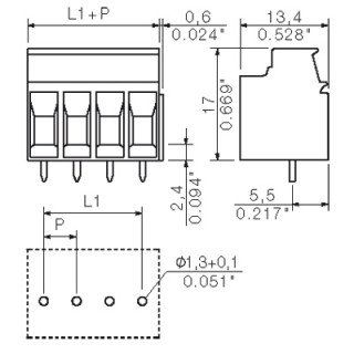 LPP 5.00/02/90 4.5SN OR BX Соединитель электрич