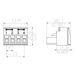 BLZ 5.08/04/180QV2 SN OR BX PRT Соединитель электрич