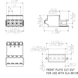 SLF 5.08/05/180B SN DKGY BX SO PCB разъемы с шагом 5 MM или больше для